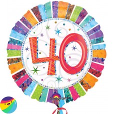 Folija balon - 40 Holografski Pisan